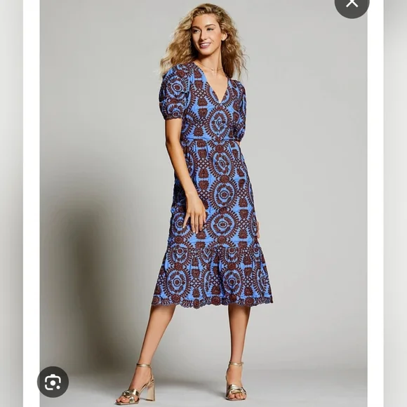 Adelyn Rae Dresses Adelyn Rae Eyelet Embroidered Puff Short